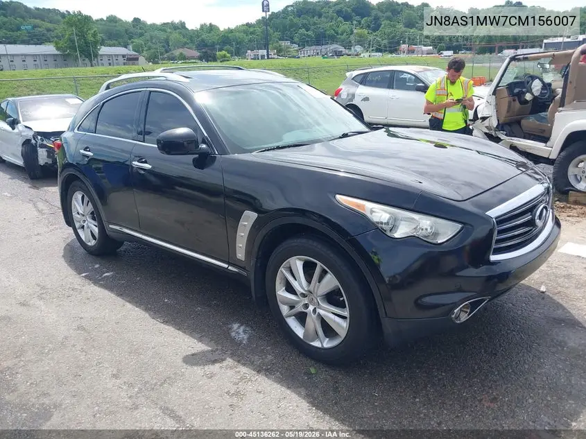 2012 Infiniti Fx35 VIN: JN8AS1MW7CM156007 Lot: 45136262