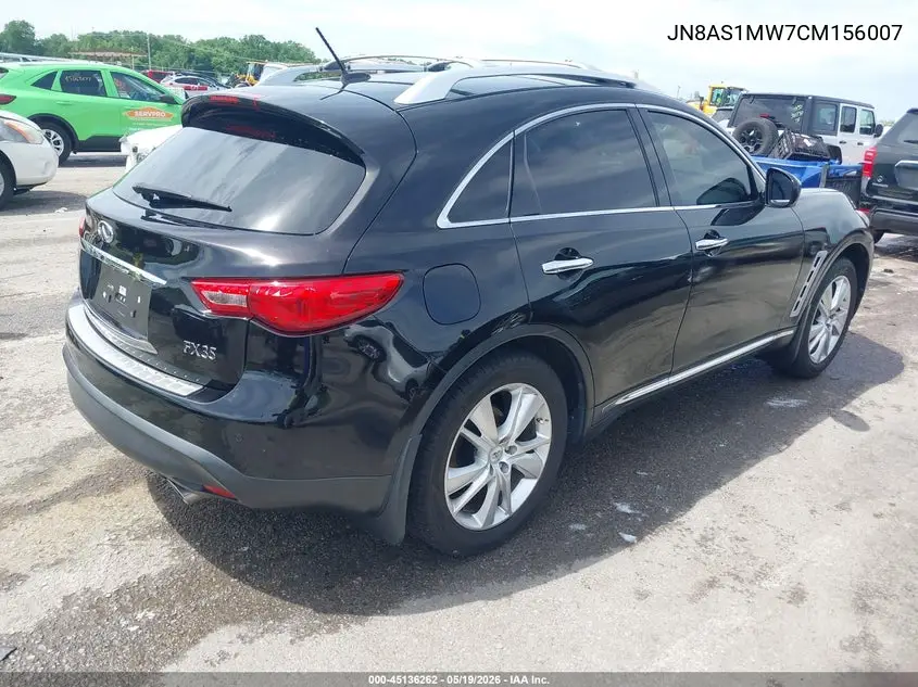 2012 Infiniti Fx35 VIN: JN8AS1MW7CM156007 Lot: 45136262