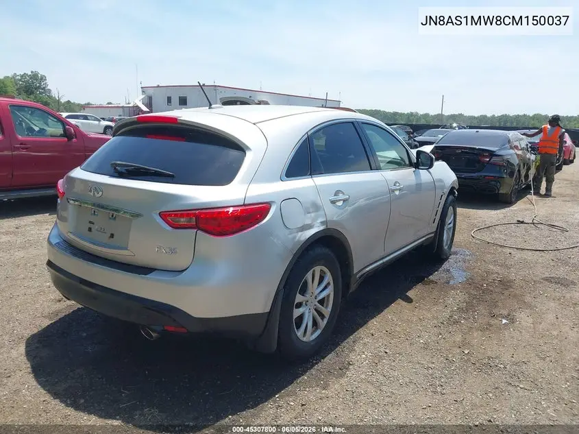 2012 Infiniti Fx35 VIN: JN8AS1MW8CM150037 Lot: 45307800