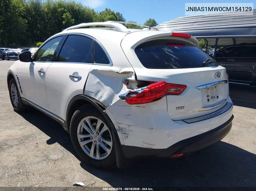 2012 Infiniti Fx35 VIN: JN8AS1MW0CM154129 Lot: 45363578