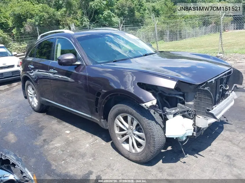 2012 Infiniti Fx35 VIN: JN8AS1MW7CM151521 Lot: 45526726