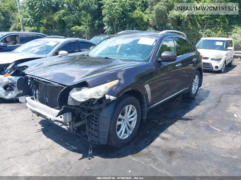 2012 Infiniti Fx35 VIN: JN8AS1MW7CM151521 Lot: 45526726