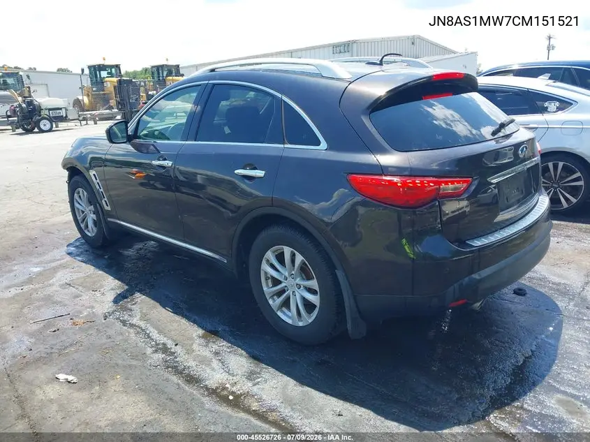2012 Infiniti Fx35 VIN: JN8AS1MW7CM151521 Lot: 45526726