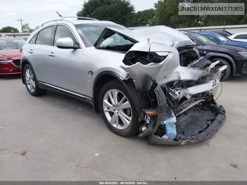 2013 Infiniti Fx37 VIN: JN8CS1MWXDM171305 Lot: 45352252
