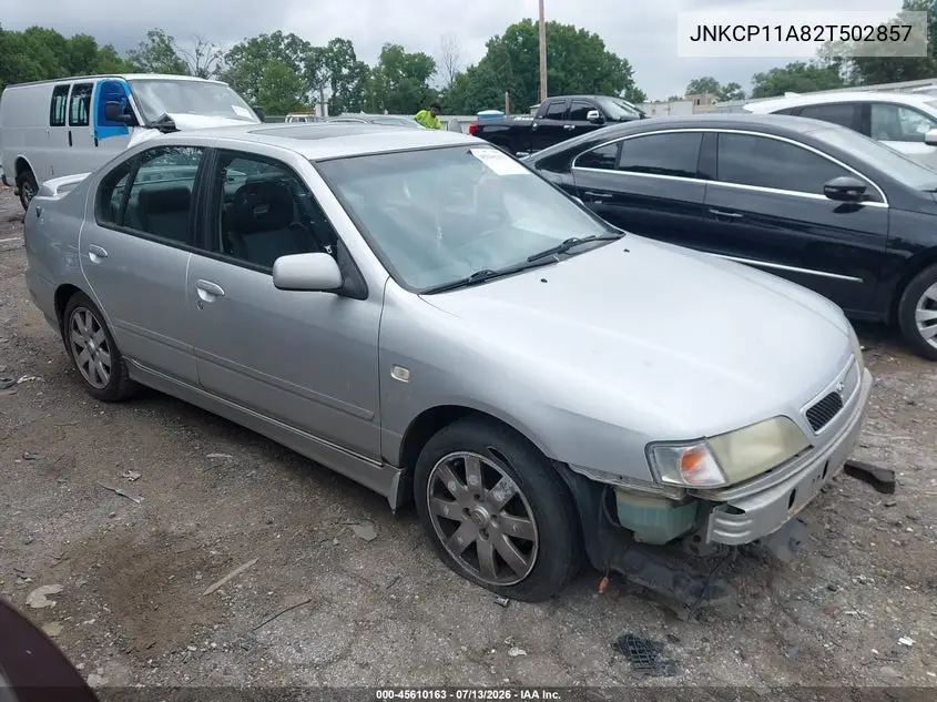 2002 Infiniti G20 Luxury VIN: JNKCP11A82T502857 Lot: 45610163