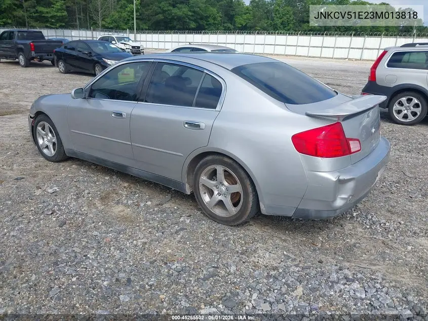 2003 Infiniti G35 Luxury Leather VIN: JNKCV51E23M013818 Lot: 45265502
