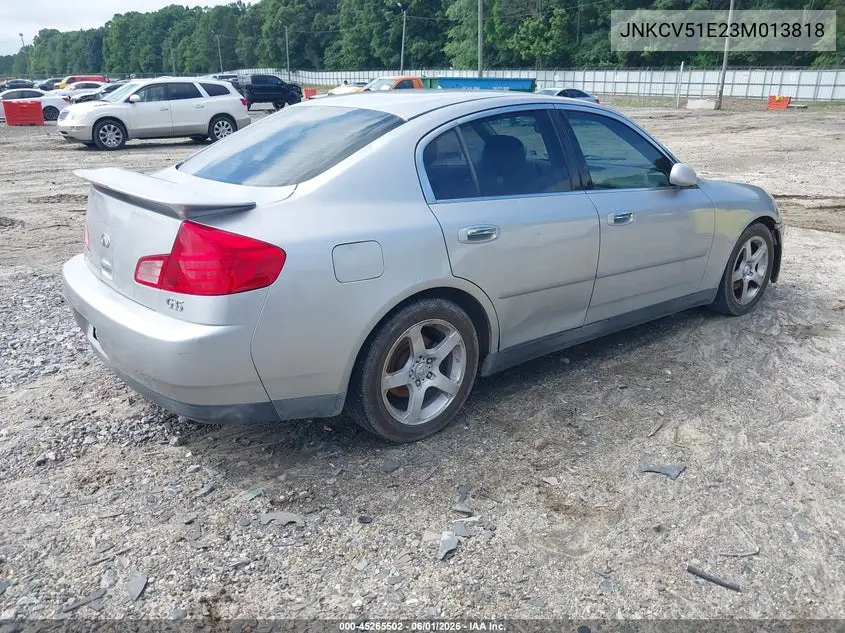 2003 Infiniti G35 Luxury Leather VIN: JNKCV51E23M013818 Lot: 45265502