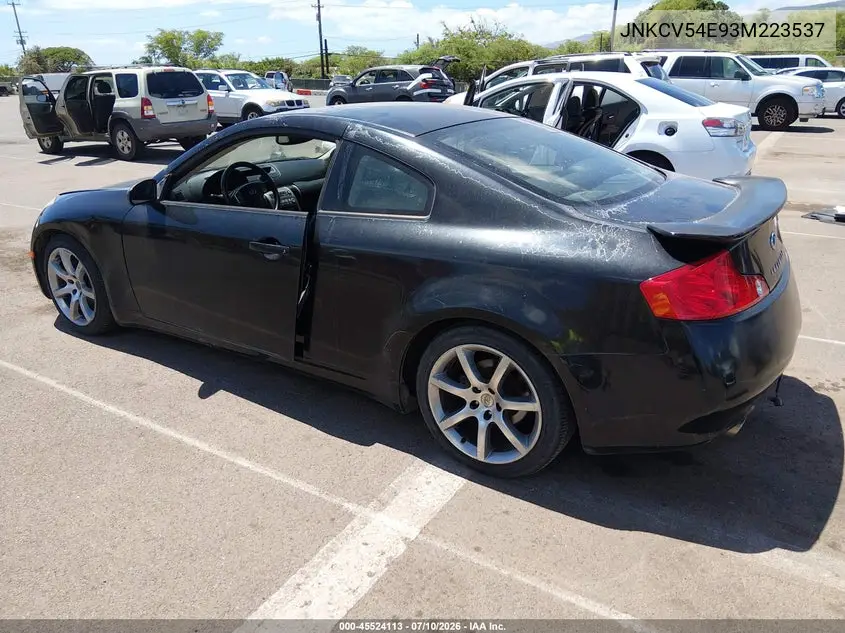 2003 Infiniti G35 Base W/Leather VIN: JNKCV54E93M223537 Lot: 45524113