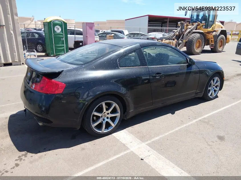 2003 Infiniti G35 Base W/Leather VIN: JNKCV54E93M223537 Lot: 45524113