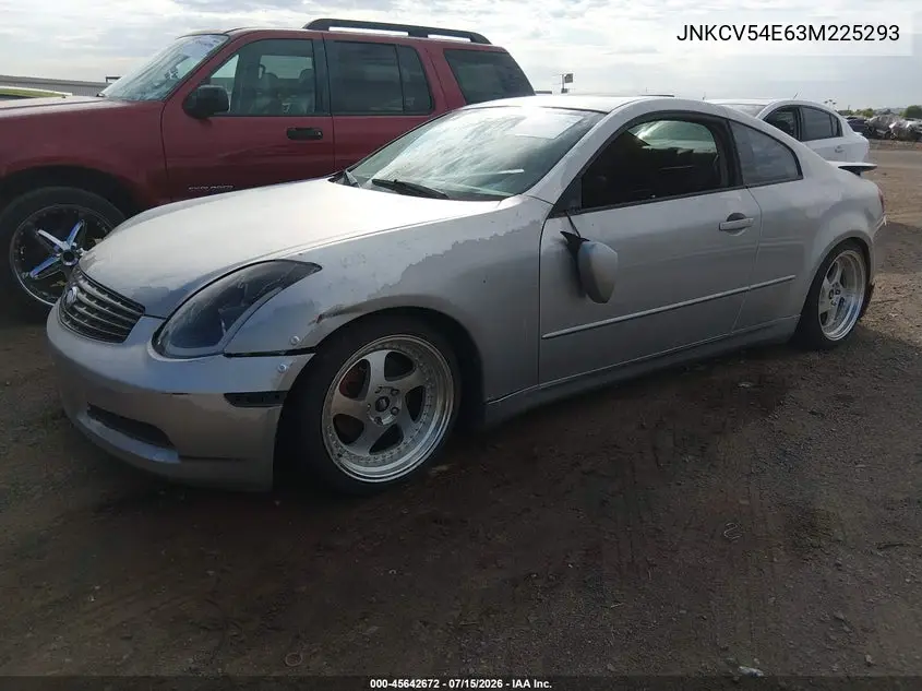 2003 Infiniti G35 Base W/Leather VIN: JNKCV54E63M225293 Lot: 45642672