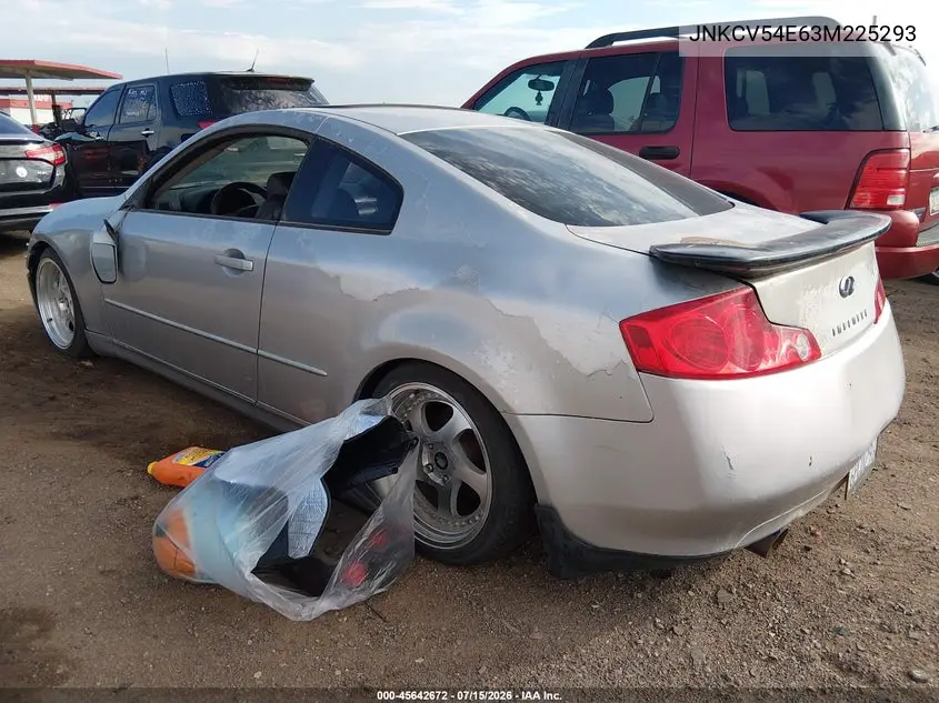 2003 Infiniti G35 Base W/Leather VIN: JNKCV54E63M225293 Lot: 45642672