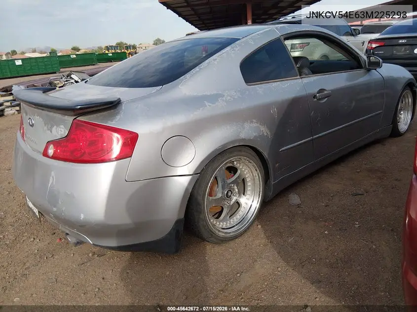 2003 Infiniti G35 Base W/Leather VIN: JNKCV54E63M225293 Lot: 45642672