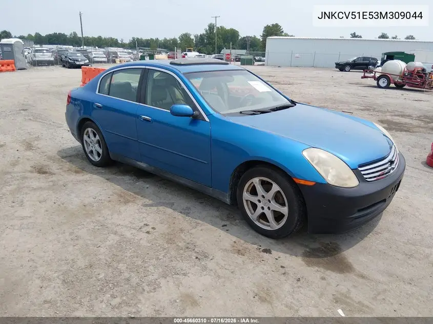 2003 Infiniti G35 Luxury Leather VIN: JNKCV51E53M309044 Lot: 45660310