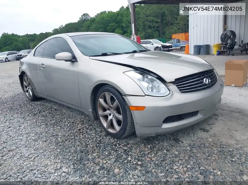 2004 Infiniti G35 VIN: JNKCV54E74M824205 Lot: 45109421