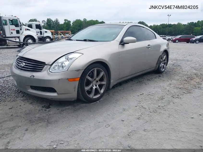 2004 Infiniti G35 VIN: JNKCV54E74M824205 Lot: 45109421