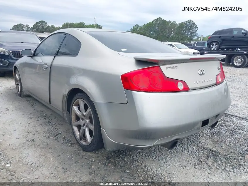 2004 Infiniti G35 VIN: JNKCV54E74M824205 Lot: 45109421