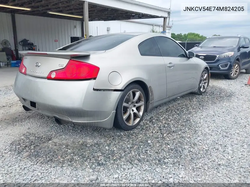 2004 Infiniti G35 VIN: JNKCV54E74M824205 Lot: 45109421