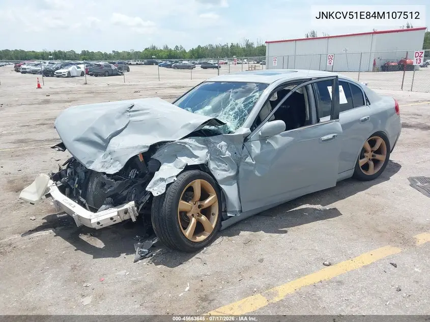 2004 Infiniti G35 VIN: JNKCV51E84M107512 Lot: 45663645