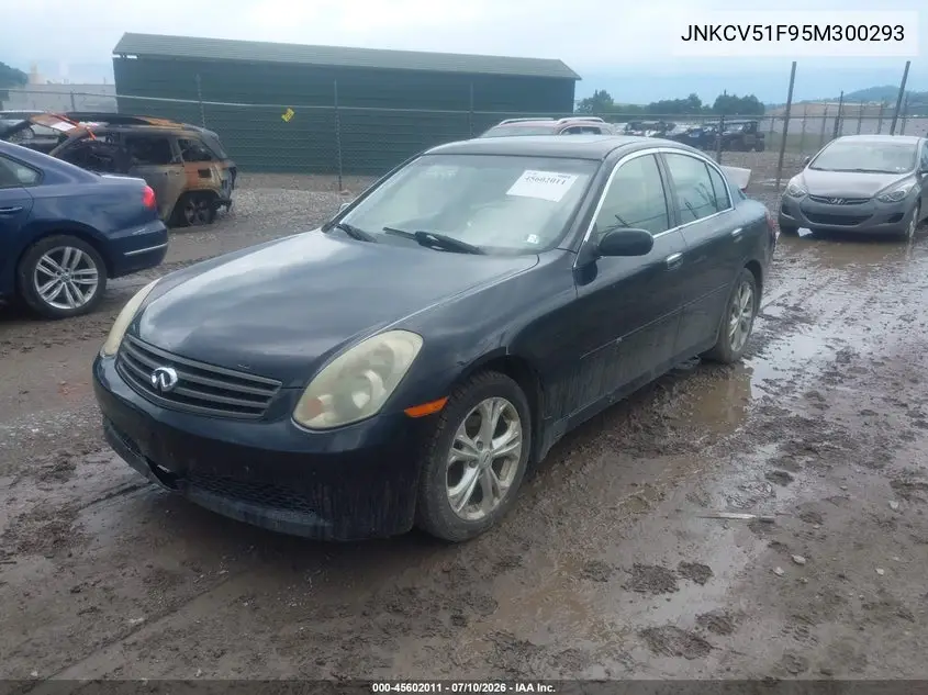 2005 Infiniti G35X VIN: JNKCV51F95M300293 Lot: 45602011