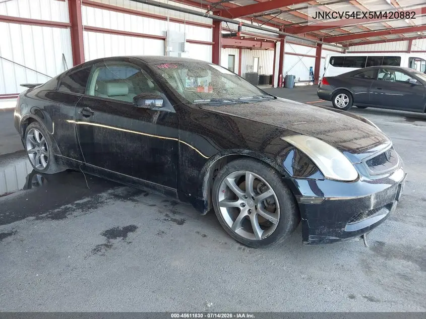 2005 Infiniti G35 VIN: JNKCV54EX5M420882 Lot: 45611830