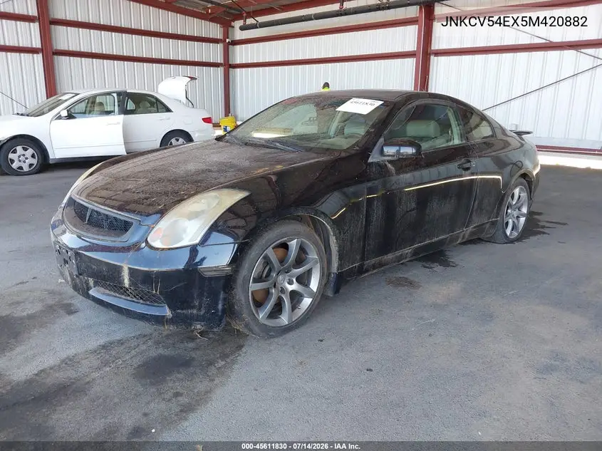 2005 Infiniti G35 VIN: JNKCV54EX5M420882 Lot: 45611830