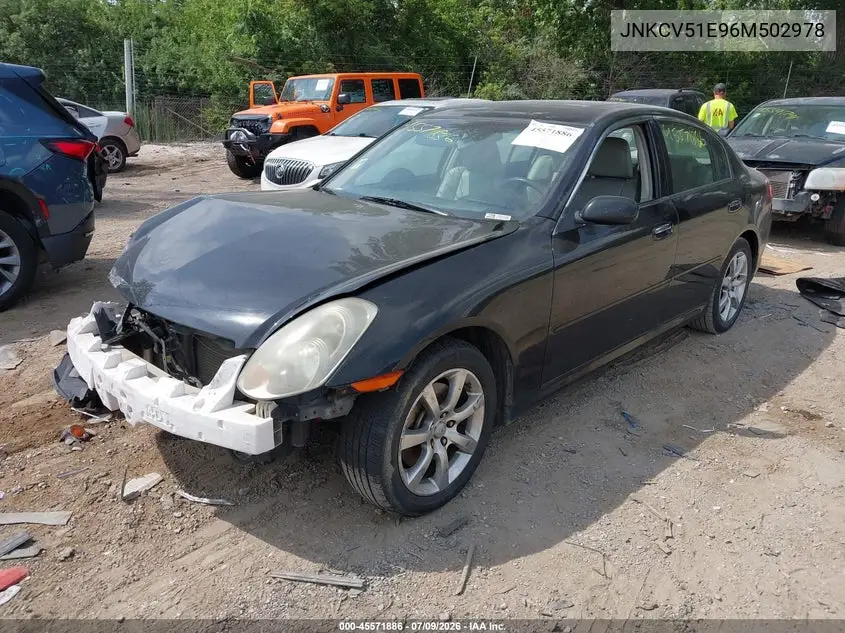 2006 Infiniti G35 VIN: JNKCV51E96M502978 Lot: 45571886