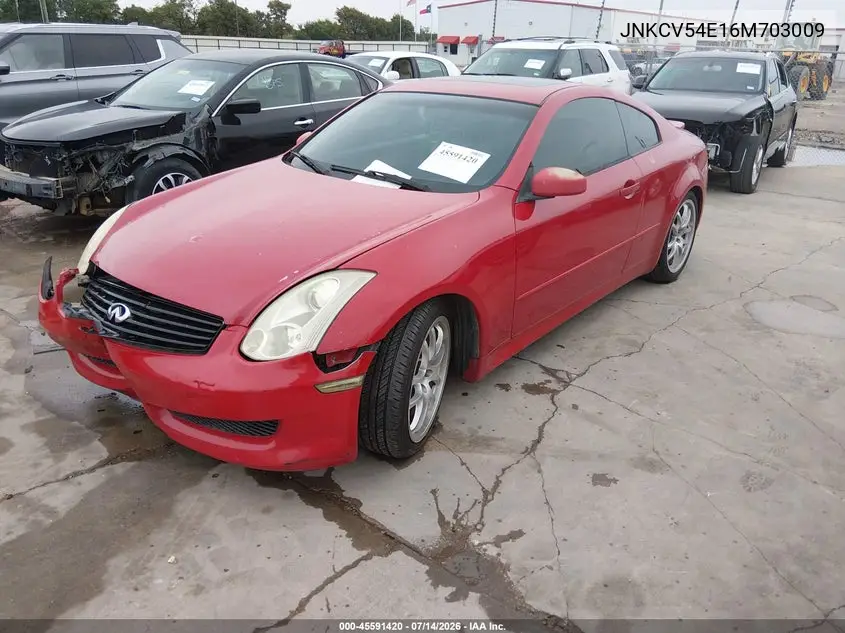 2006 Infiniti G35 VIN: JNKCV54E16M703009 Lot: 45591420