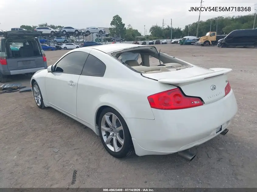 2006 Infiniti G35 VIN: JNKCV54E56M718368 Lot: 45623408