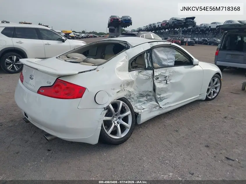 2006 Infiniti G35 VIN: JNKCV54E56M718368 Lot: 45623408