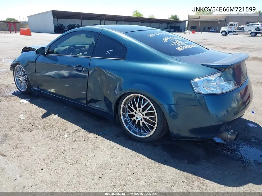 2006 Infiniti G35 VIN: JNKCV54E66M721599 Lot: 45666843