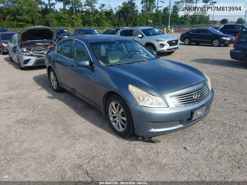 2007 Infiniti G35X VIN: JNKBV61F17M813994 Lot: 45461180
