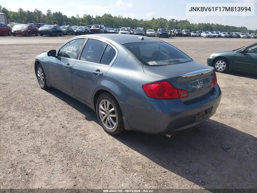 2007 Infiniti G35X VIN: JNKBV61F17M813994 Lot: 45461180