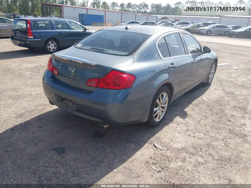 2007 Infiniti G35X VIN: JNKBV61F17M813994 Lot: 45461180
