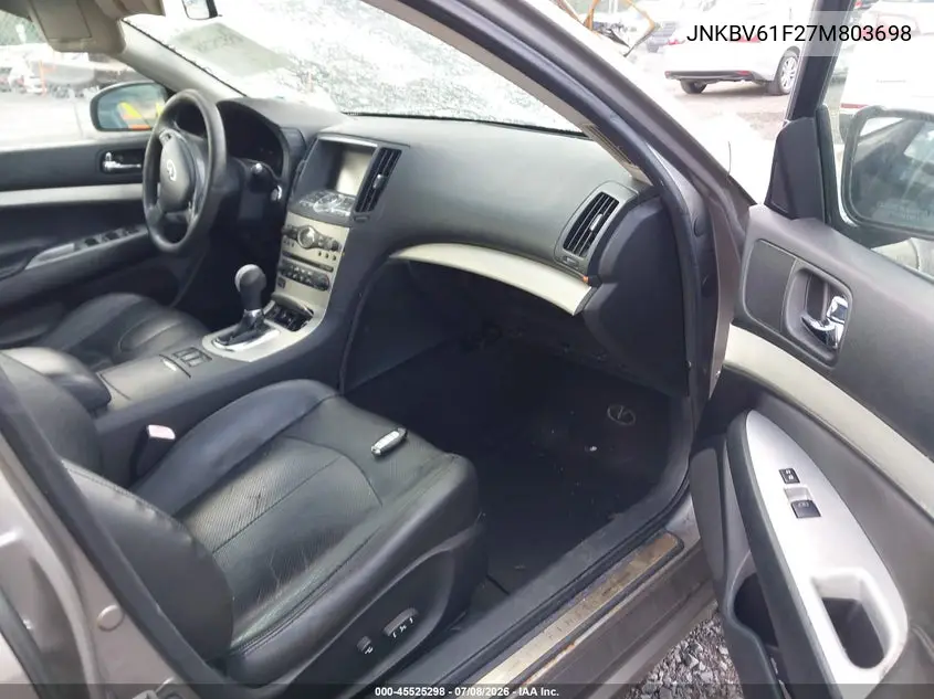 2007 Infiniti G35X VIN: JNKBV61F27M803698 Lot: 45525298