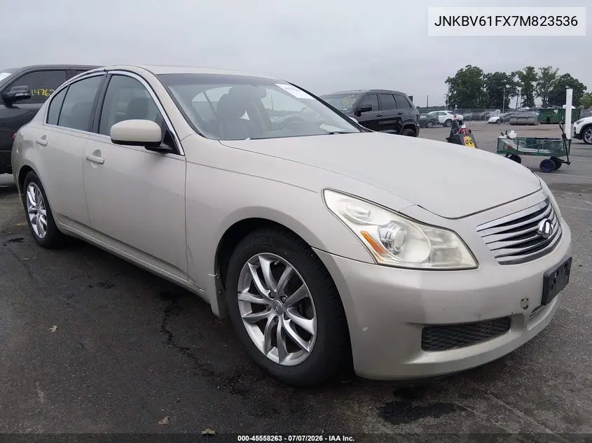 2007 Infiniti G35X VIN: JNKBV61FX7M823536 Lot: 45558263