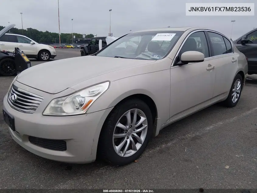 2007 Infiniti G35X VIN: JNKBV61FX7M823536 Lot: 45558263