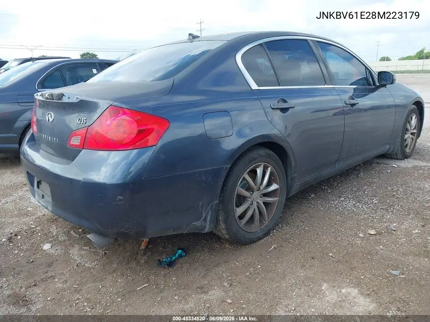 2008 Infiniti G35 Journey VIN: JNKBV61E28M223179 Lot: 45334520