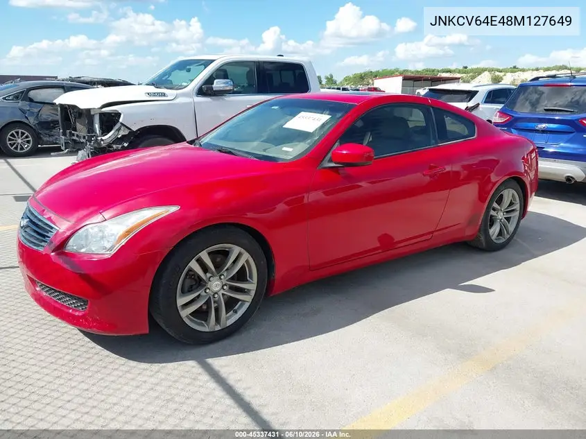 2008 Infiniti G37 Journey VIN: JNKCV64E48M127649 Lot: 45337431