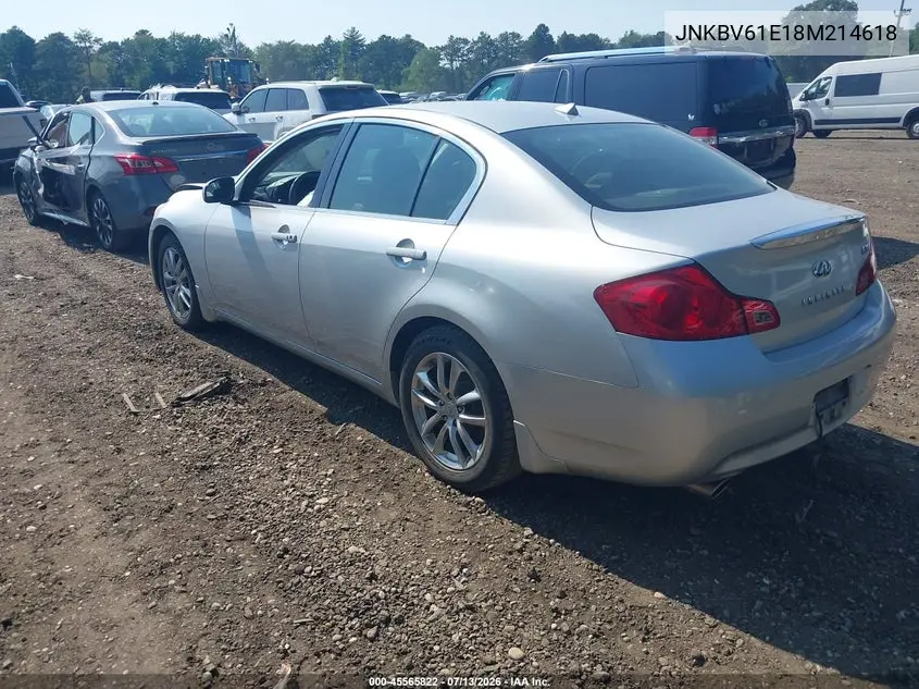 2008 Infiniti G35 Journey VIN: JNKBV61E18M214618 Lot: 45565822
