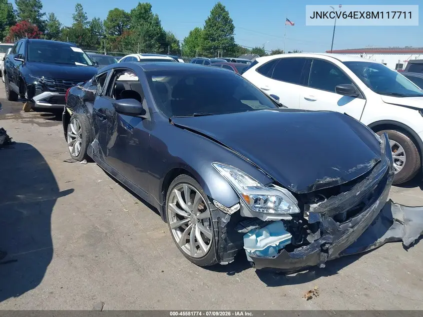 2008 Infiniti G37 Sport VIN: JNKCV64EX8M117711 Lot: 45581774