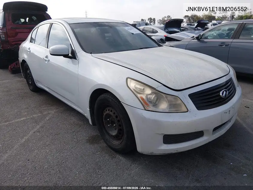 2008 Infiniti G35 Journey VIN: JNKBV61E18M206552 Lot: 45586614