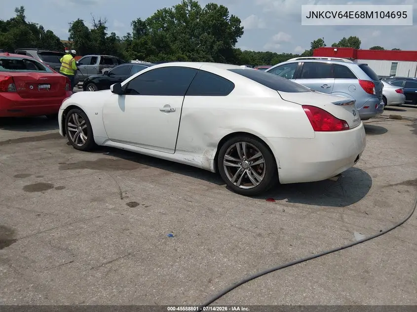 2008 Infiniti G37 Journey VIN: JNKCV64E68M104695 Lot: 45588801