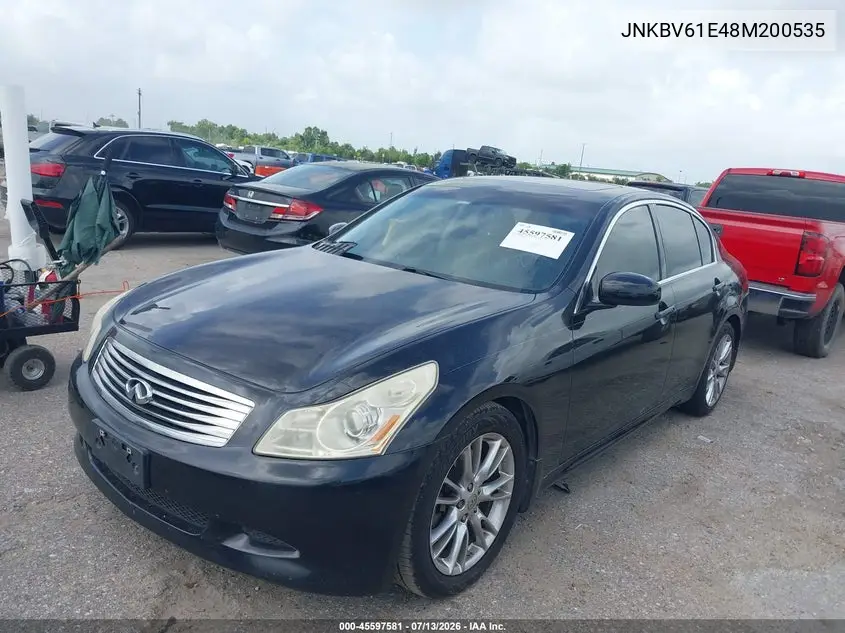 2008 Infiniti G35 Journey VIN: JNKBV61E48M200535 Lot: 45597581