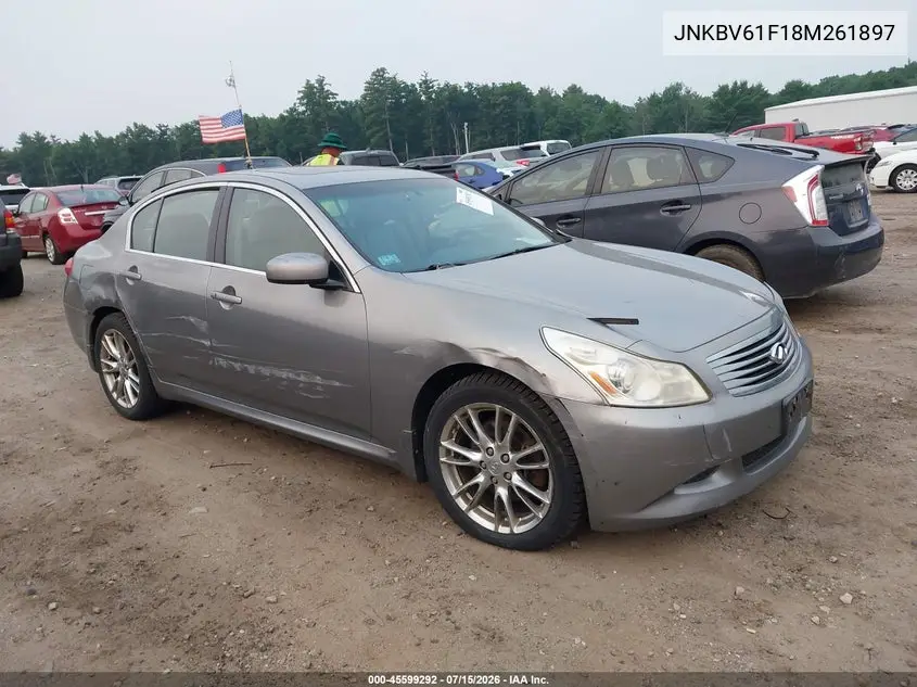2008 Infiniti G35X VIN: JNKBV61F18M261897 Lot: 45599292