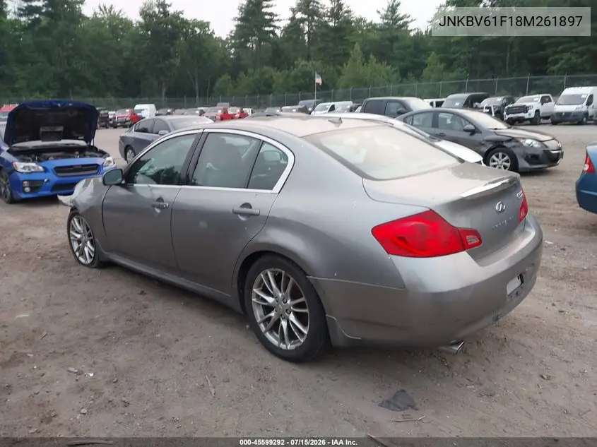 2008 Infiniti G35X VIN: JNKBV61F18M261897 Lot: 45599292
