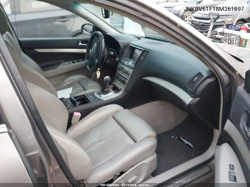 2008 Infiniti G35X VIN: JNKBV61F18M261897 Lot: 45599292