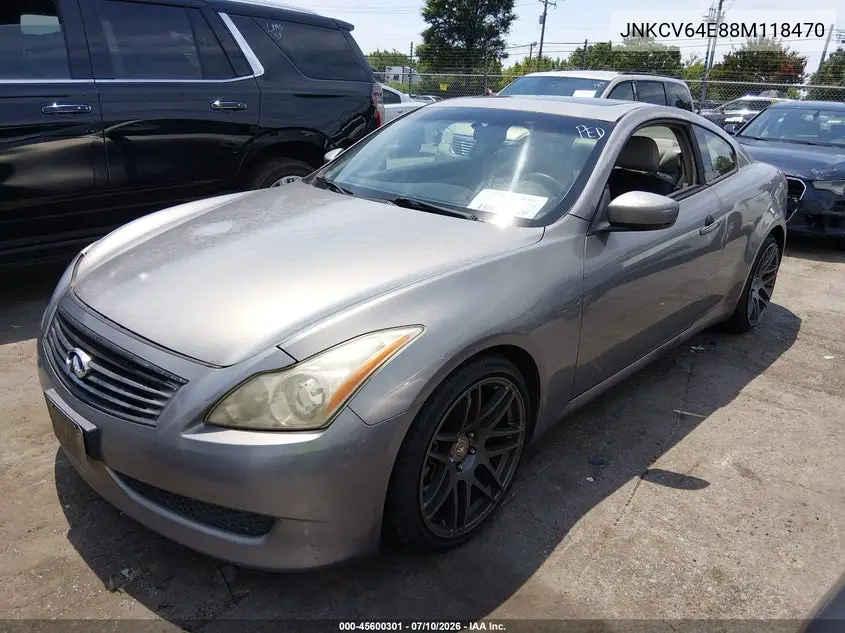 2008 Infiniti G37 Journey VIN: JNKCV64E88M118470 Lot: 45600301