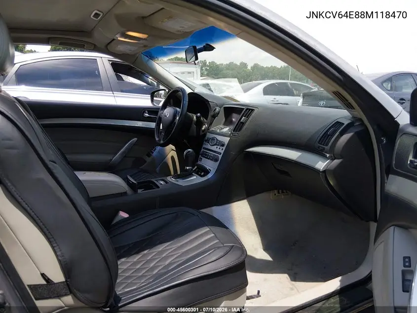 2008 Infiniti G37 Journey VIN: JNKCV64E88M118470 Lot: 45600301