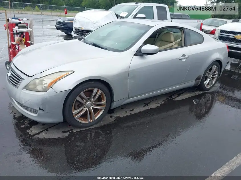 2008 Infiniti G37 Journey VIN: JNKCV64E88M102754 Lot: 45615868