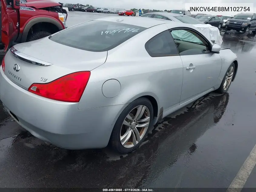 2008 Infiniti G37 Journey VIN: JNKCV64E88M102754 Lot: 45615868